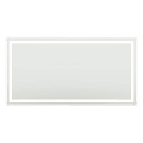 Carlton 70 in. W x 36 in. H Rectangular Frameless Anti-Fog LED Dimmable Wall Bathroom Vanity Mirror