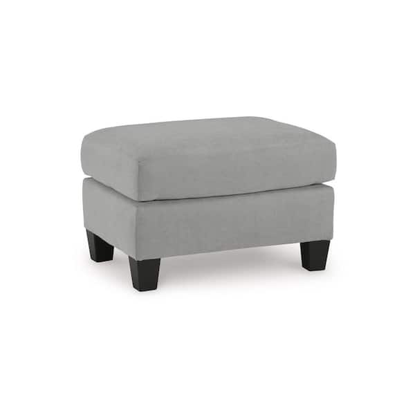 Signature DESIGN BY ASHLEY Adlai Gray Polyester Rectangle Cocktail Medium Ottoman