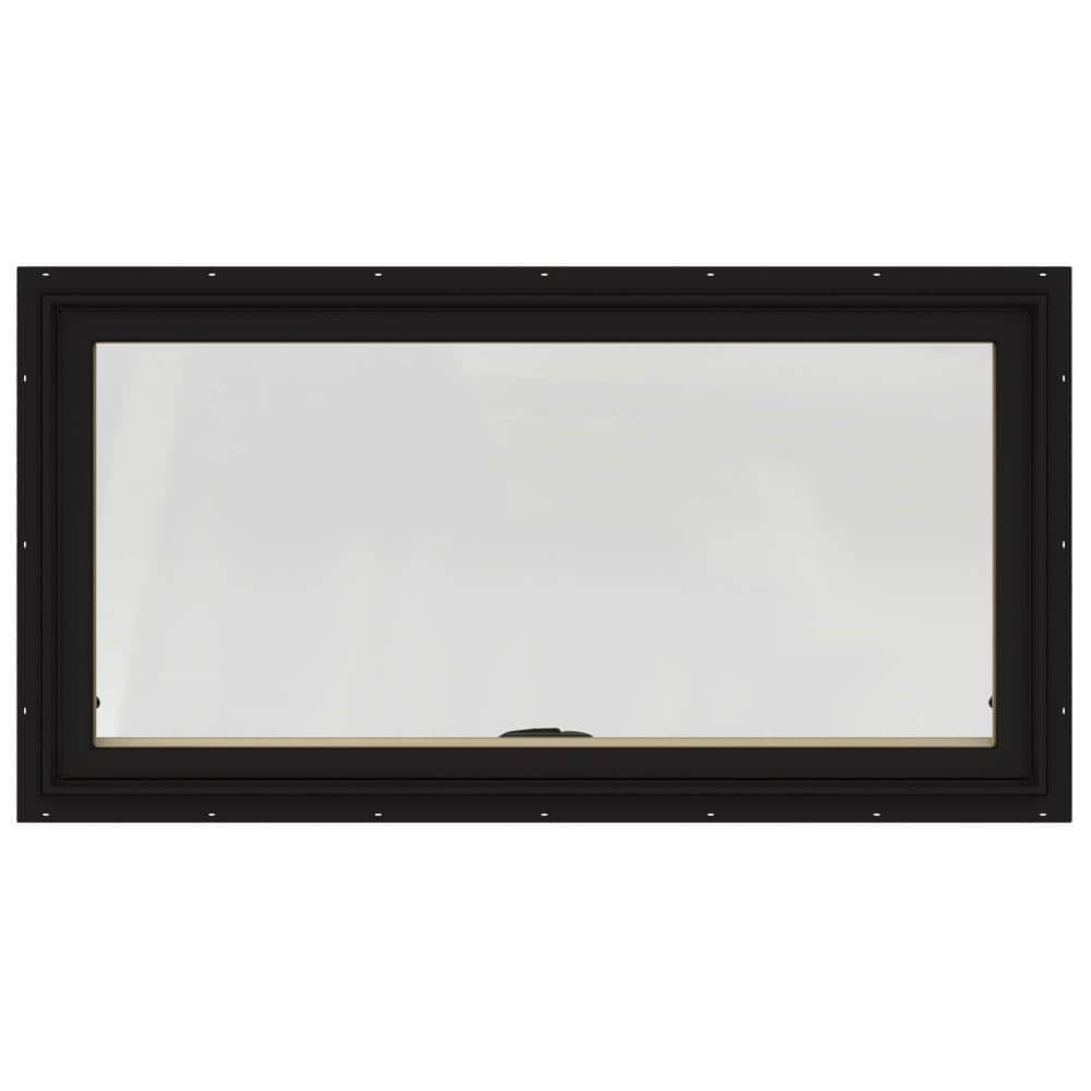 JELD-WEN 48 In. X 24 In. W-2500 Series Black Painted Clad Wood Awning ...