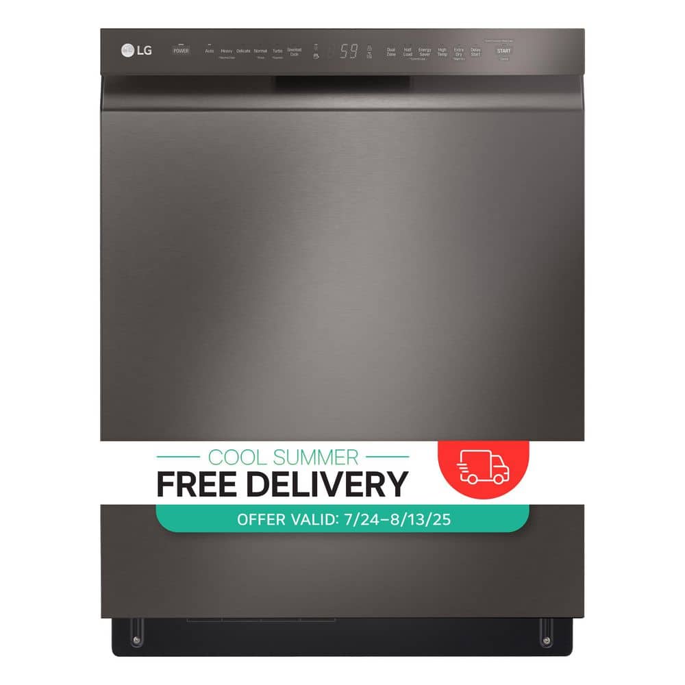 LG 24 in. PrintProof Black Stainless Steel Front Control Dishwasher