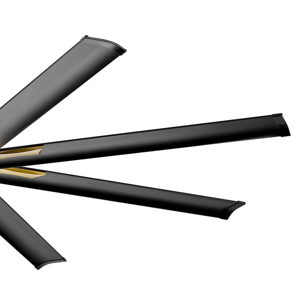 Vincent 72'' Black and Gold Aluminum Ceiling Fan with Remote
