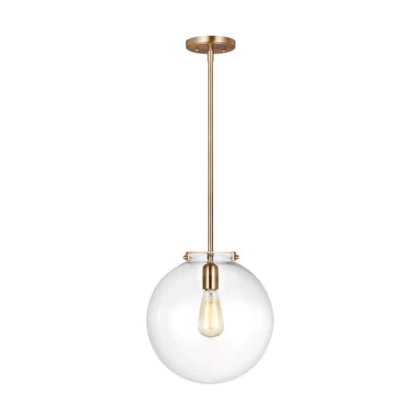 Generation Lighting Kate 1-Light Satin Brass Sphere Hanging Pendant ...