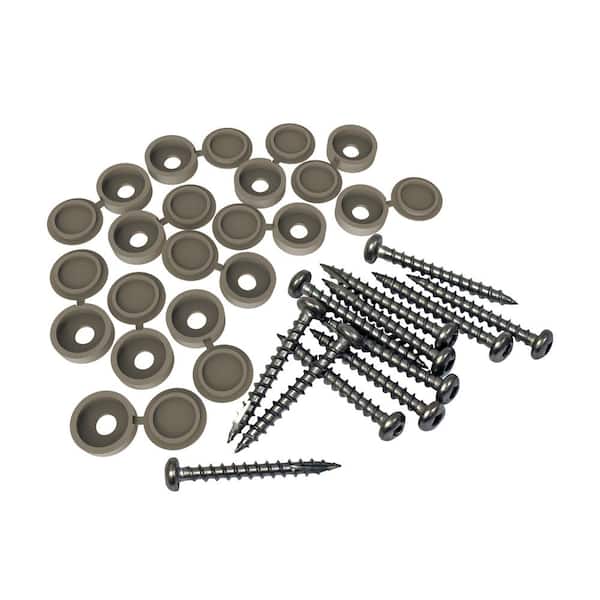 Barrette Outdoor Living DEC Panel 2 in. x 4 in. Clay Fastener Kit (12-Pack)