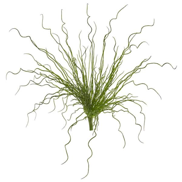 Nearly Natural 18 in. Curly Grass Artificial Plant (Set of 6)