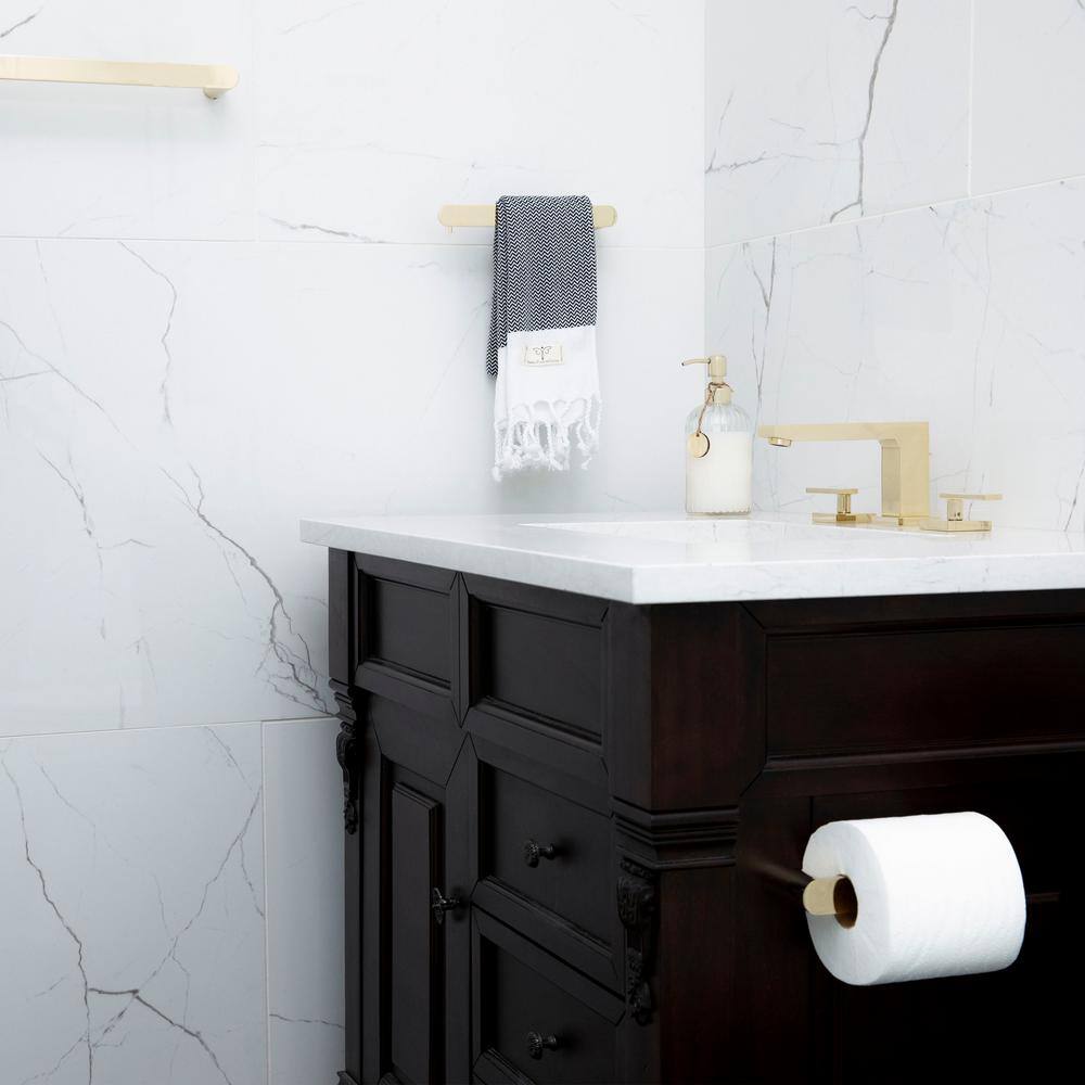 Polished Gold Modern Wall Mount Toilet Paper Holder