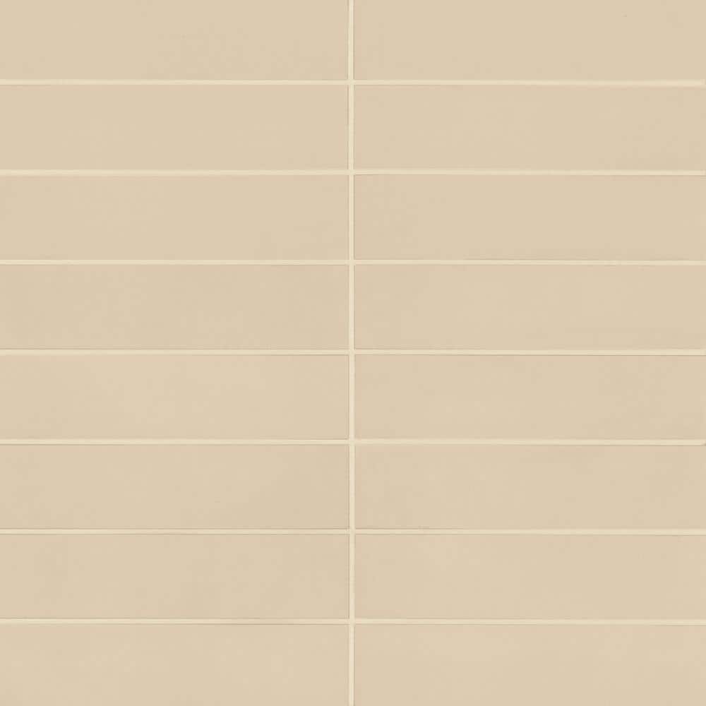 Sample-Sahara 4 in. x 5 in. Matte Ecru Porcelain Mosaic Floor and Wall Subway Tile price history on PriceWatchPro