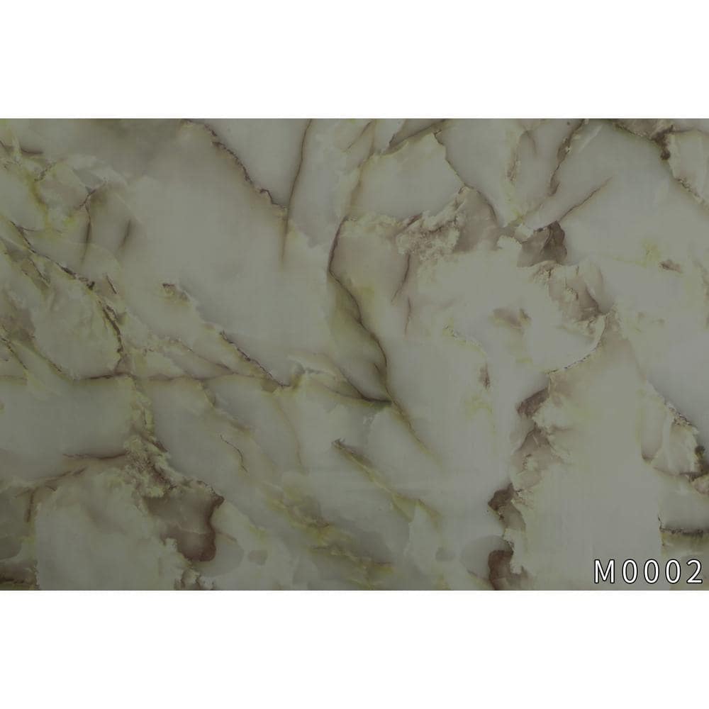 Patina Marble Off-White, Grey Vinyl Strippable Roll (Covers 26.6 sq. ft.)
