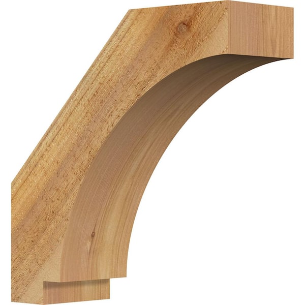 Ekena Millwork 4"W x 12"D x 12"H Imperial Rough Sawn Knee Brace, Western Red Cedar