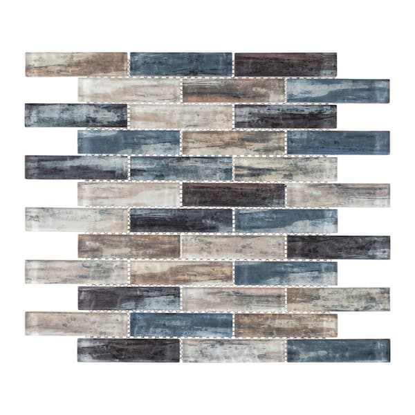 ANDOVA Giovan Qora Blue/Gray/Tan 11 3/4 in. x 11 3/4 in