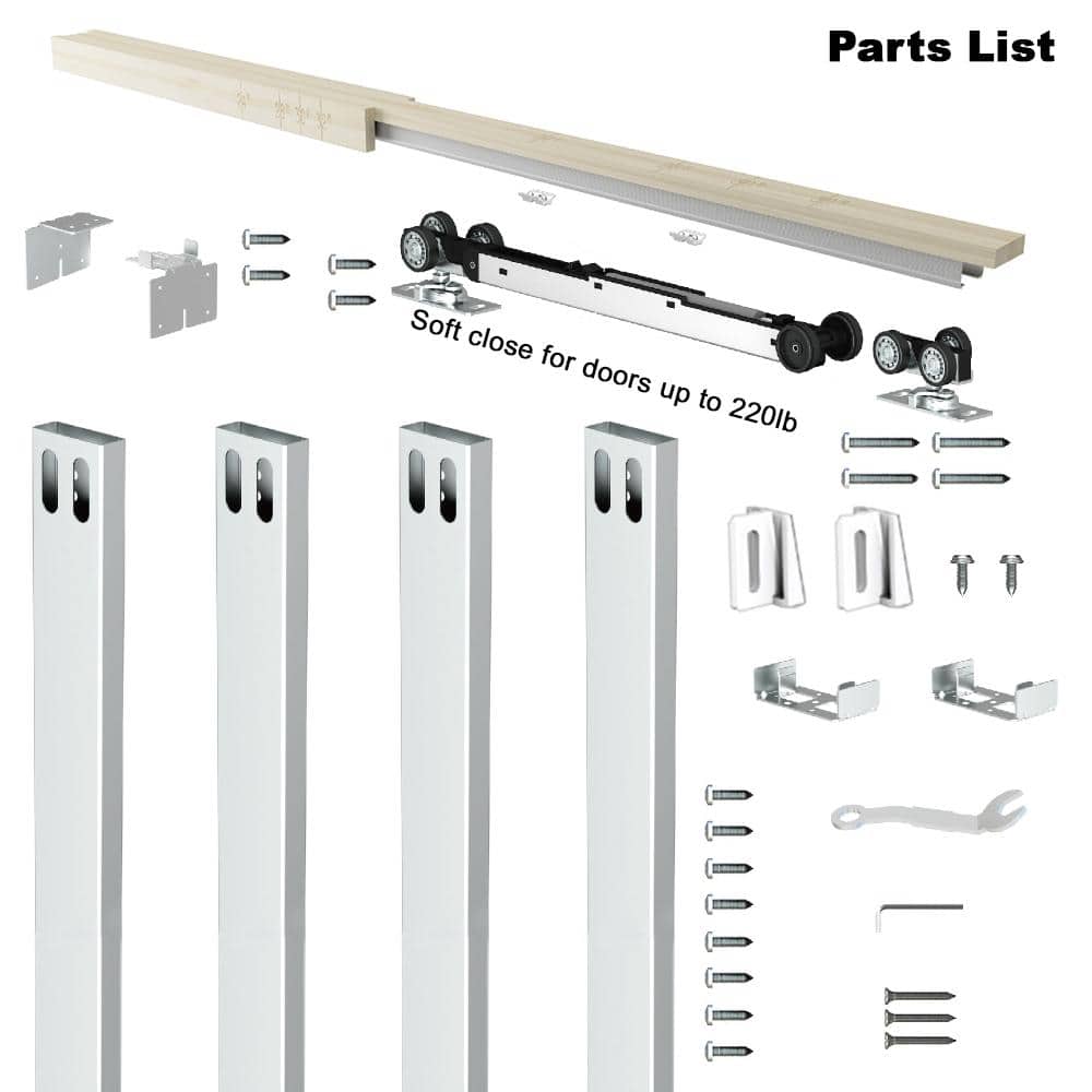 Heavy Duty Aluminum Pocket Door Frame for 2x4 Stud Wall