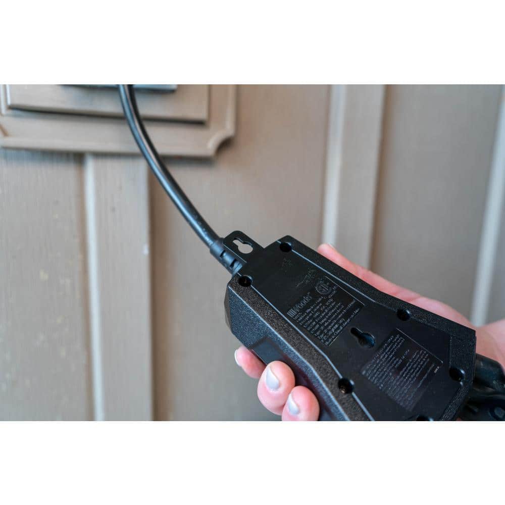 Black Outdoor Programmable Lighting Timer with Remote Control