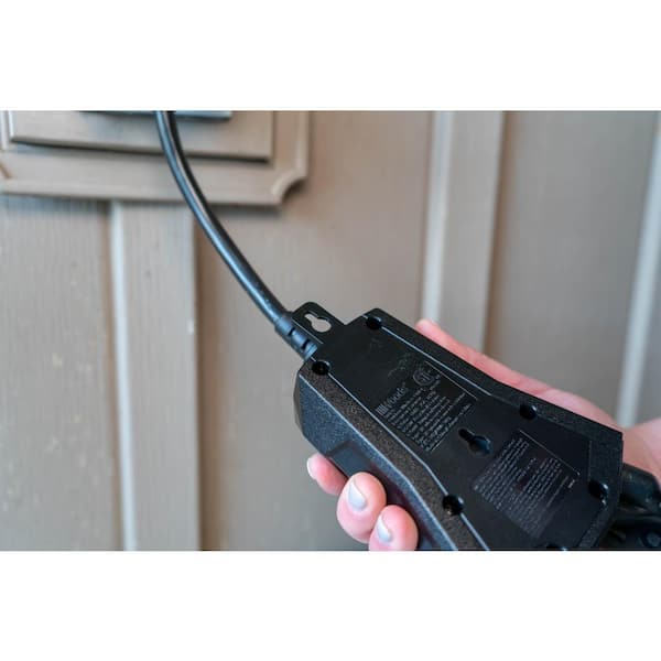 Black+decker BDXPA0010 Outdoor Wireless Outlet with Remote 2 Grounded Outlets Remote Light Switches
