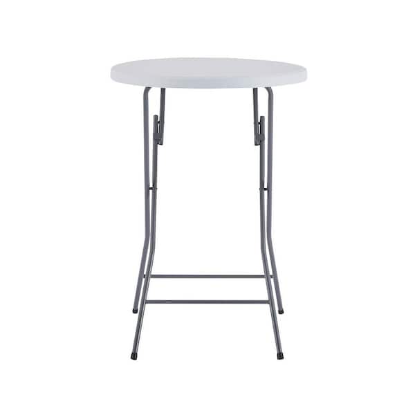 HOMESTOCK 32 Round High Top Folding Cocktail Table Portable