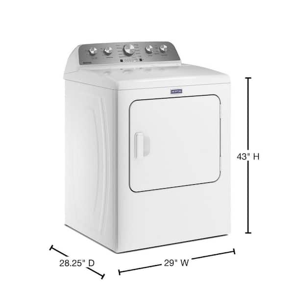 7.0 cu. ft. Vented Gas Dryer in White