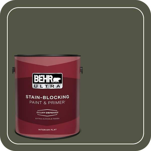 BEHR ULTRA 1 gal. #ECC-37-3 Freshwater Marsh Extra Durable Flat Interior Paint & Primer