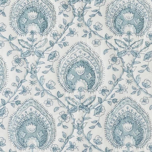 The Company Store Company Cotton Manesar Voile Blue/White Floral 