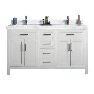 Twin Star Home 25 in. W x 25 in. D Corner Bathroom Vanity in Antique Gray  with White Top and White Basin 25BV35043-PG22 - The Home Depot