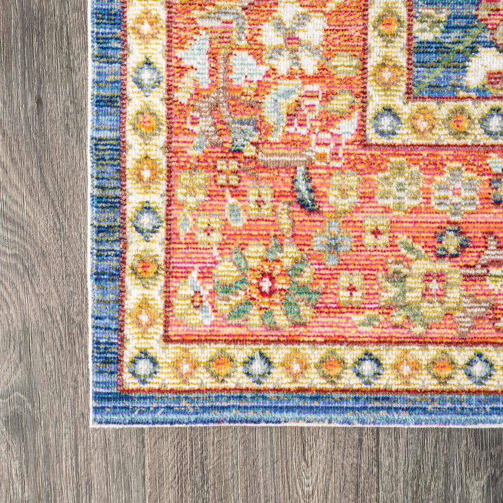 Gray Synthetic Reversible Stain-Resistant Runner Rug 2x8 Feet