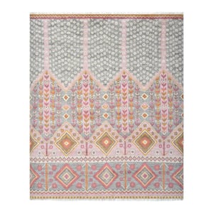 Hudson Contemporary Pink 9 ft. x 12 ft. Handmade Area Rug