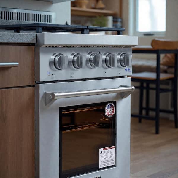 Kucht 24 in. 2.5 cu. ft. 4-Burners Natural Gas Range and