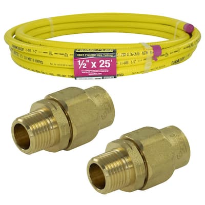 The Plumber's Choice 1-1/2 in. x 12 in. Brass Threaded Tube for Tubular  Drain Applications, 20GA 20-21225 - The Home Depot