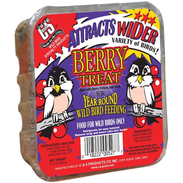 C and S Products Berry Treat 0.7 lbs. Wild Bird Suet