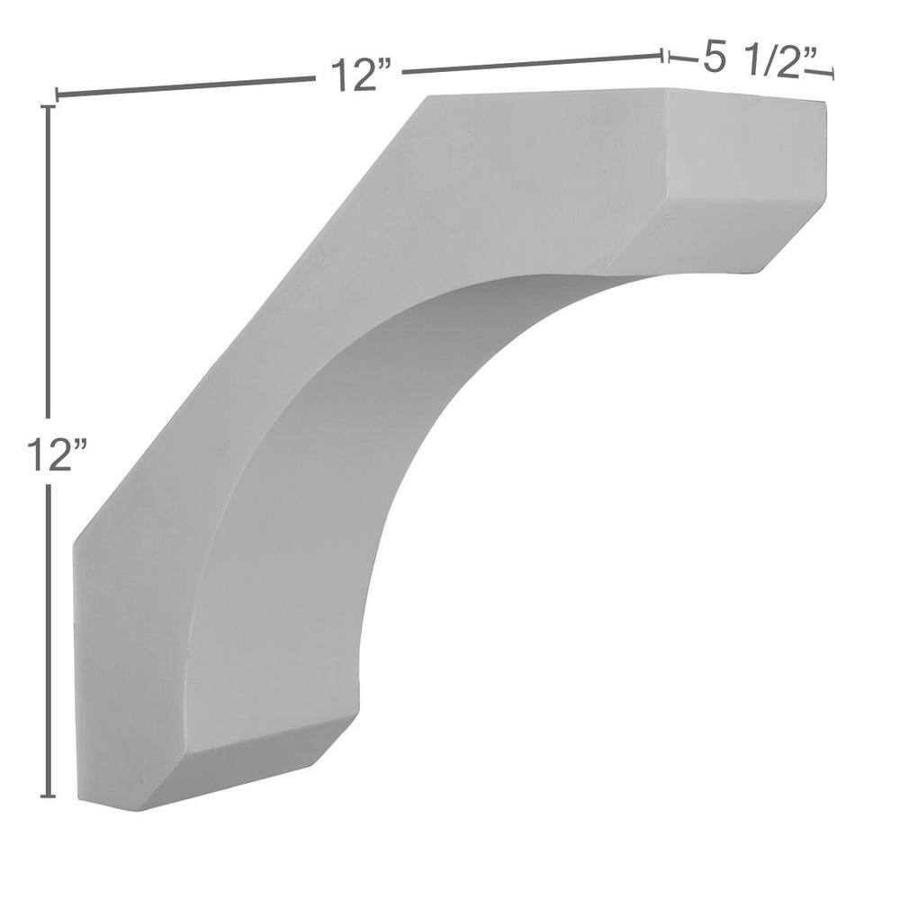 White Urethane Decorative Legacy Bracket 12" x 12"