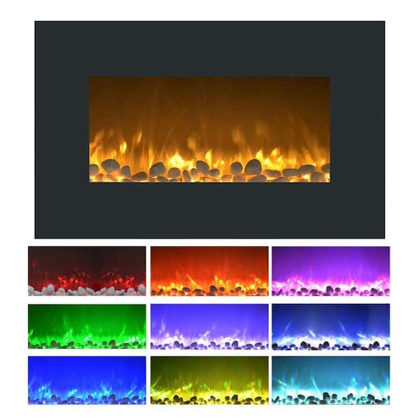 Northwest 36 in. Electric Fireplace Color Changing Wall Mount