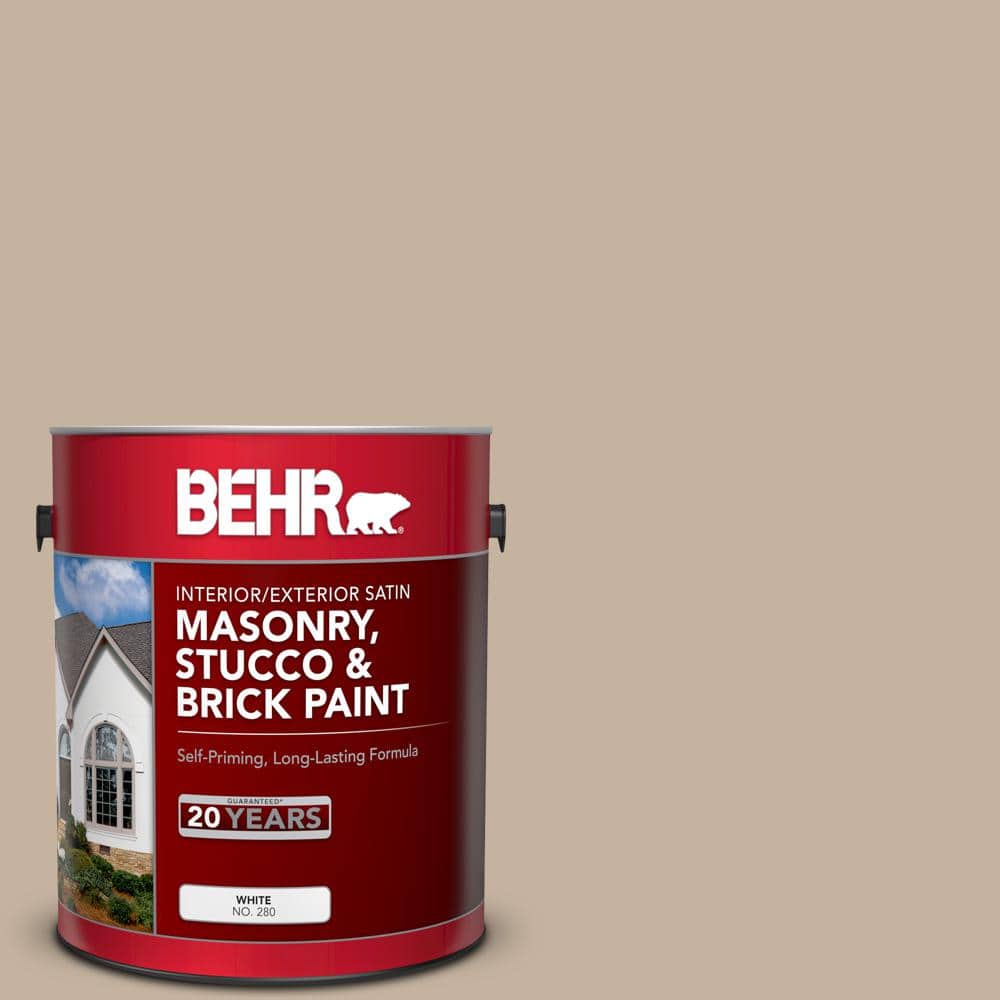 BEHR 1 gal. ECC201 Canyon View Satin Interior/Exterior Masonry, Stucco and Brick Paint 28001