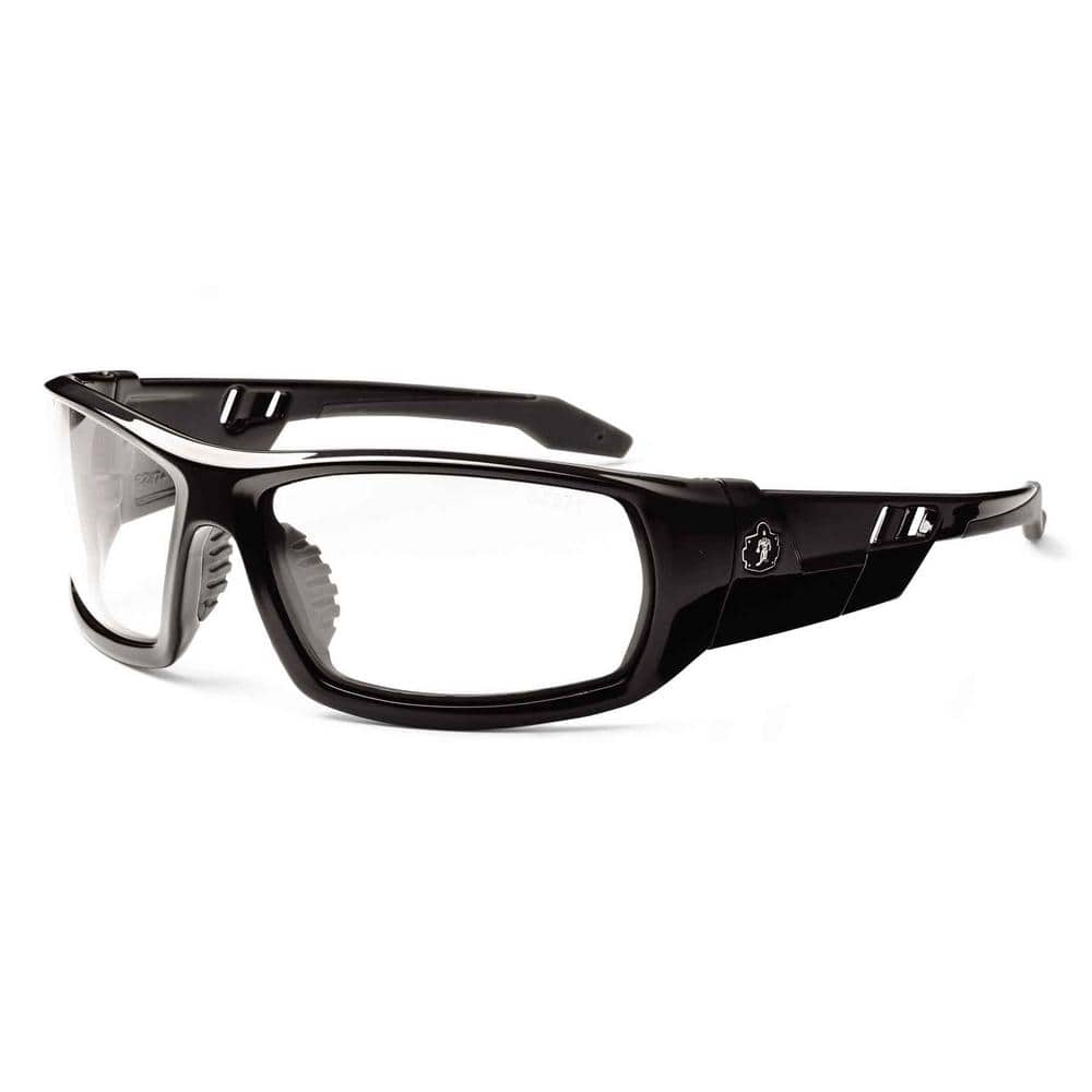 Skullerz Odin Black Safety Glasses, Clear Lens ANSI Certified