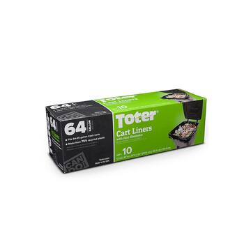 64 Gallon Trash Can Liners for Toter Garbage Cans (10-Count)