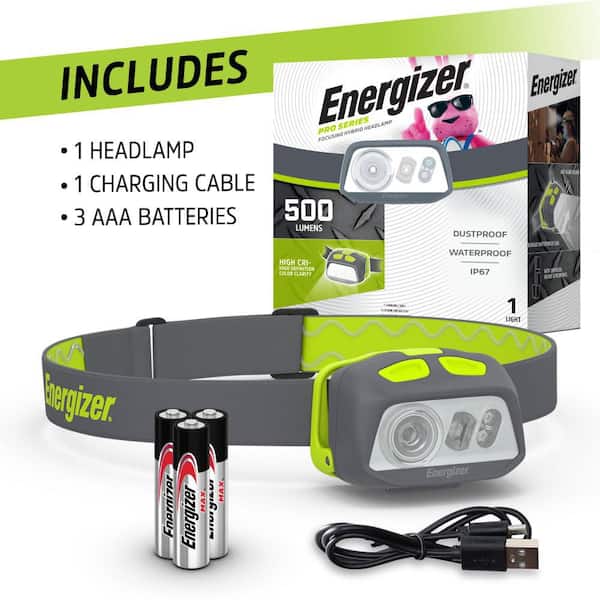 Energizer Pro Series Focusing Hybrid Headlamp, 500 High Lumens