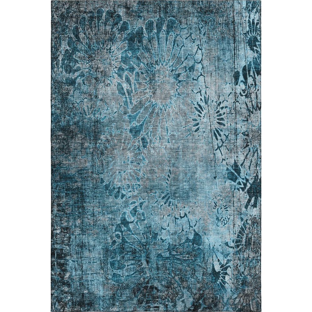 Mayfield Premium Machine Washable Abstract AMF2224 Teal 3 ft. x 5 ft. Area Rug price history on PriceWatchPro