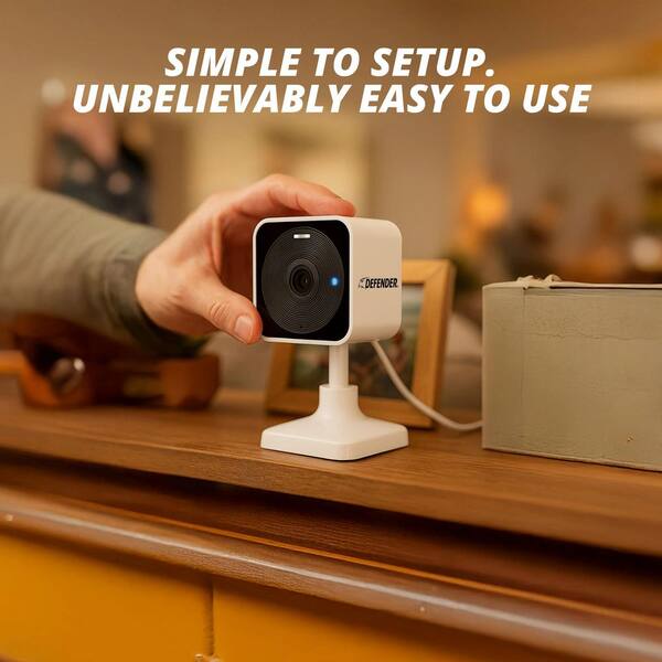 Indoor Camera Defender GO 2K AI POWERED Plug-in Power Indoor/Outdoor Home, Business Outdoor Camera