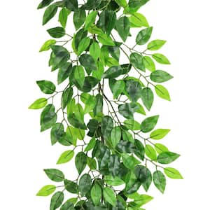 6.5 ft. Real Touch Artificial Ficus Leaf Vine Hanging Plant Greenery Foliage Garland