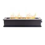 Loom X 28 in. W x 5.75 in. H Outdoor Rectangular Black LP Gas Tabletop Fire Pit