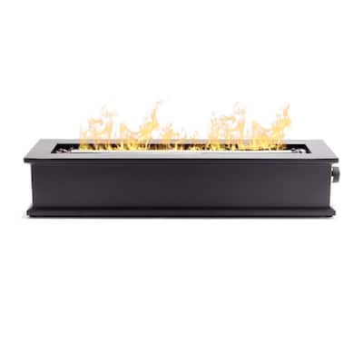 Loom X 28 in. W x 5.75 in. H Outdoor Rectangular Black LP Gas Tabletop Fire Pit