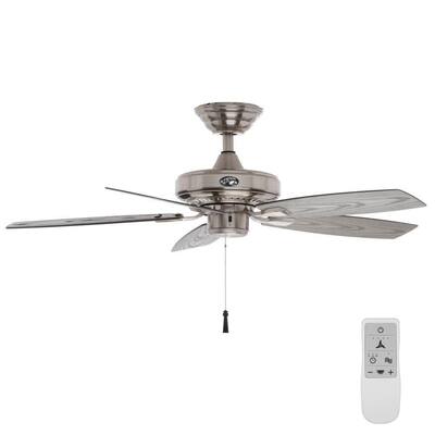 Gazebo II 42 in. Brushed Nickel Ceiling Fan with WiFi Remote Control works with Google Assistant and Alexa