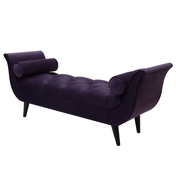 Jennifer Taylor Alma Purple Tufted Entryway Bench