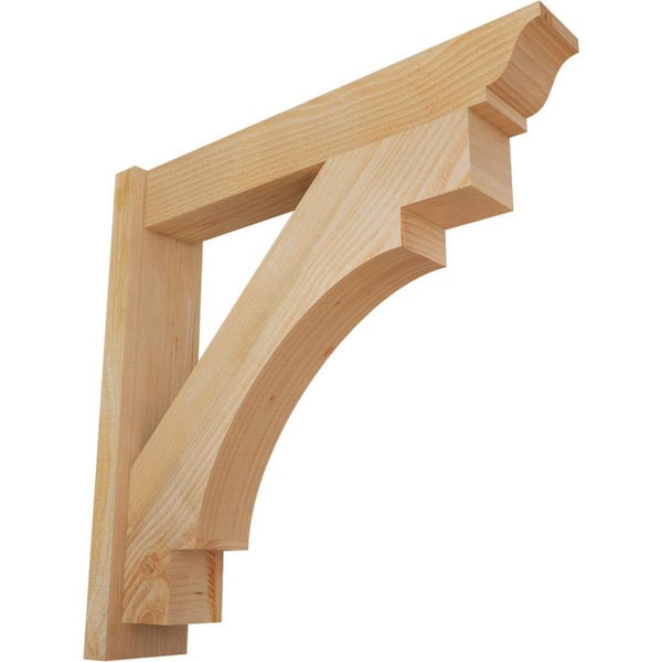 Ekena Millwork 6 in. x 30 in. x 30 in. Douglas Fir Merced Traditional Rough Sawn Outlooker