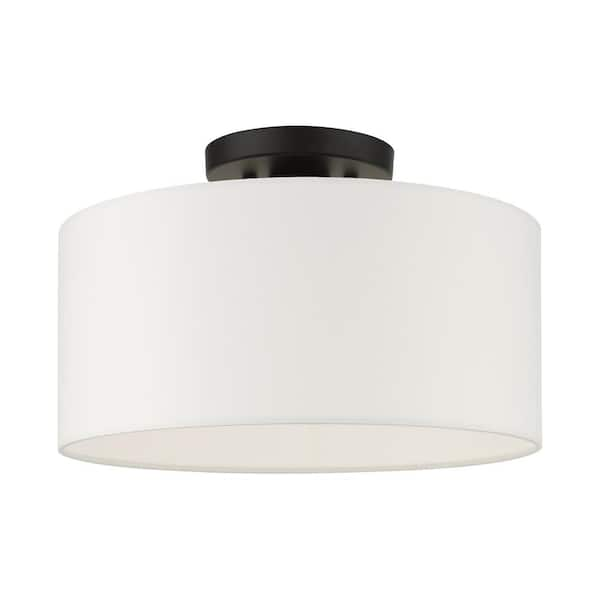 Mercury 1 Light Black Semi Flush Mount