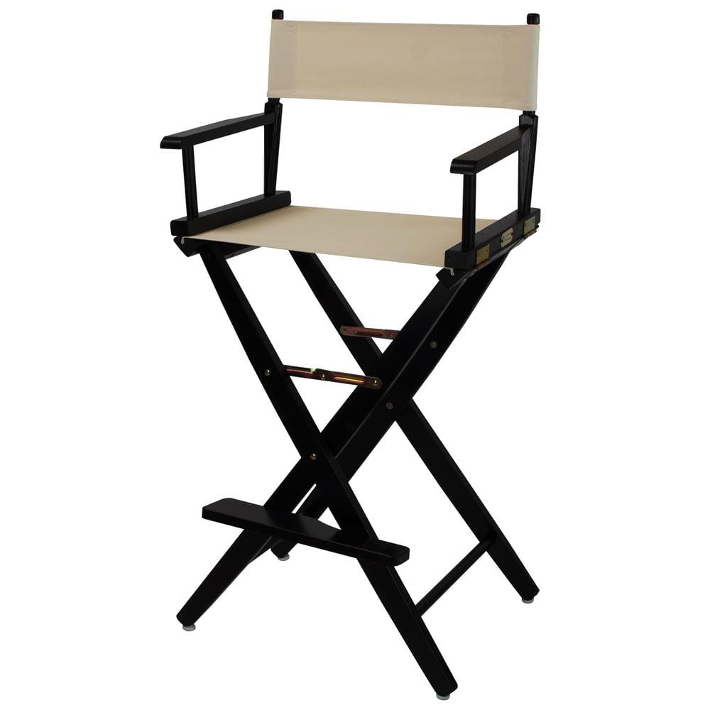 Extra-Wide Solid American Hardwood Director's Chair with Natural Canvas