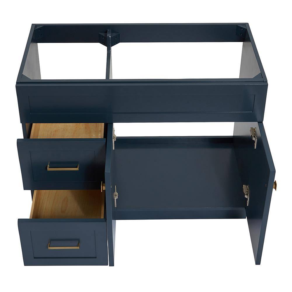 Midnight Blue 42" Freestanding Wood Vanity Cabinet