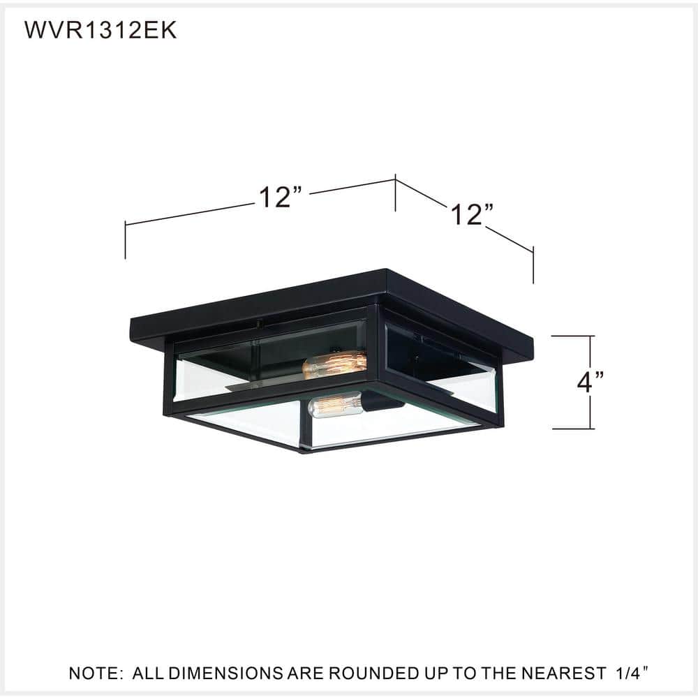 Earth Black Glass Flush Mount Ceiling Light with Clear Panels