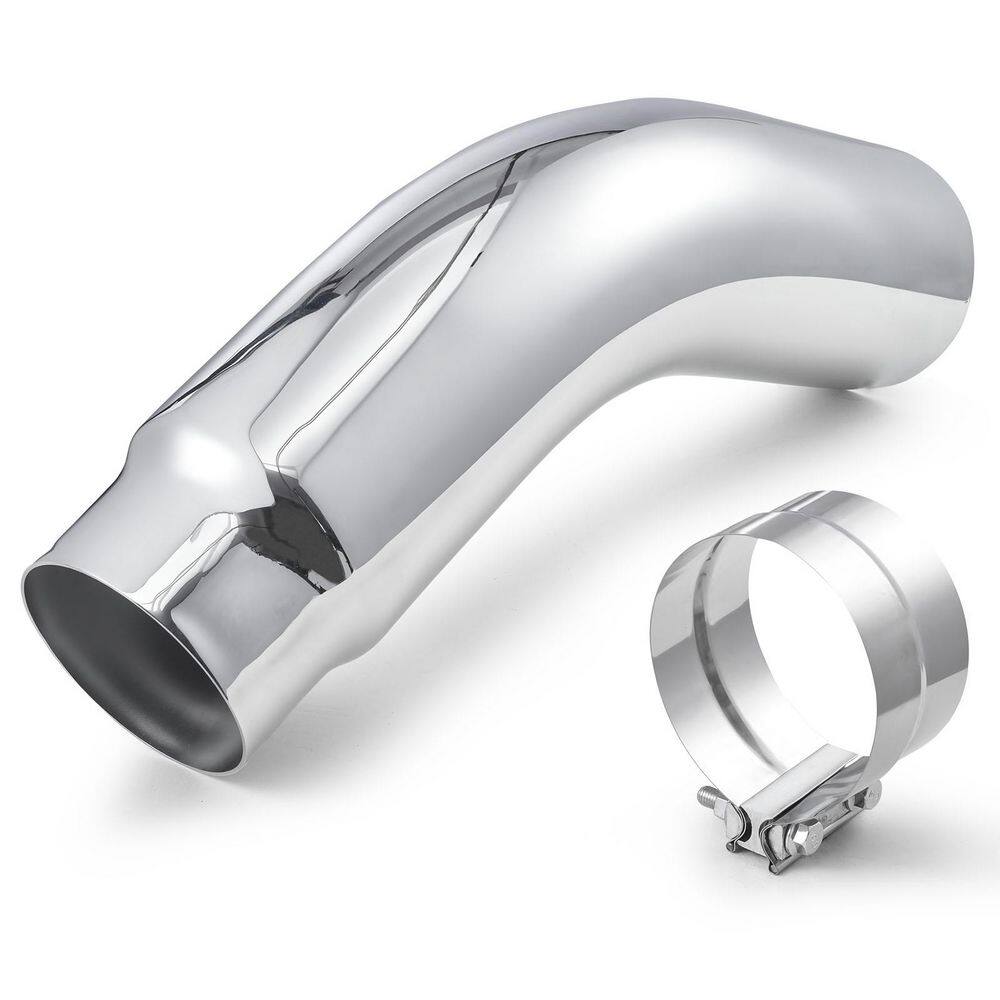 Elbow Exhaust Tip, 5 In. Inlet, 6 In. Outlet, 23 in. Length, Chrome Turn Down Exhaust Tip with Clamp for Truck & SUV price history on PriceWatchPro