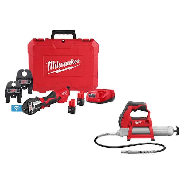 M12 12-Volt Lithium-Ion FORCE LOGIC Press Tool Kit with ONE-KEY and M12 Grease Gun