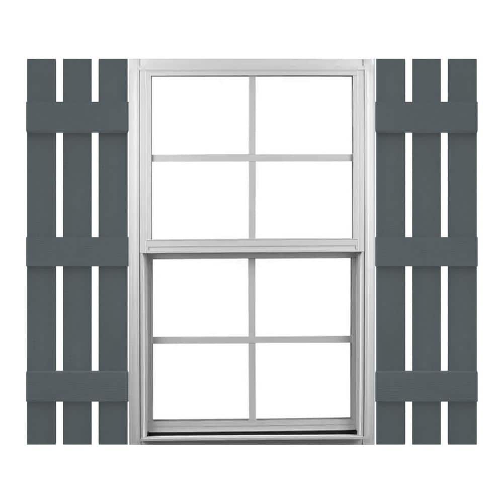 TailorMade 12 in. W x 66 in. H Vinyl Board and Batten Shutters Pair in Storm Cloud price history on PriceWatchPro