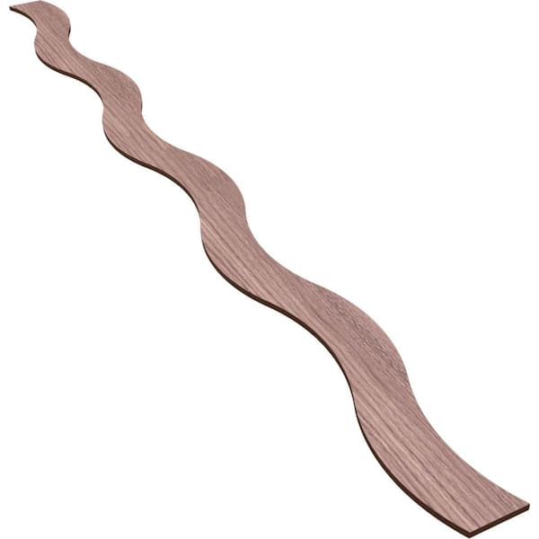 Ekena Millwork Brazos 47 in. H x 0.25 in. W Slatwall Panels in Walnut 22-Pack