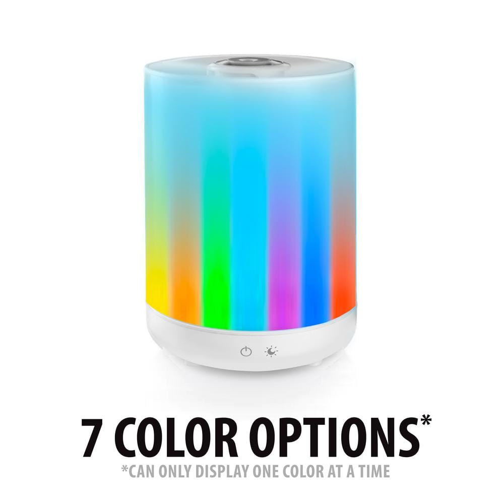 1 Gallon White Ultrasonic Color Changing Humidifier and Aroma Diffuser
