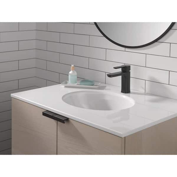 Modern Project-Pack Single Hole Single-Handle Bathroom Faucet in Matte Black